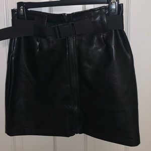 Black Leather Skirt